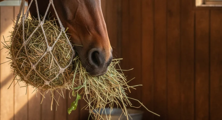 Heno de gramíneas vs leguminosas para caballos